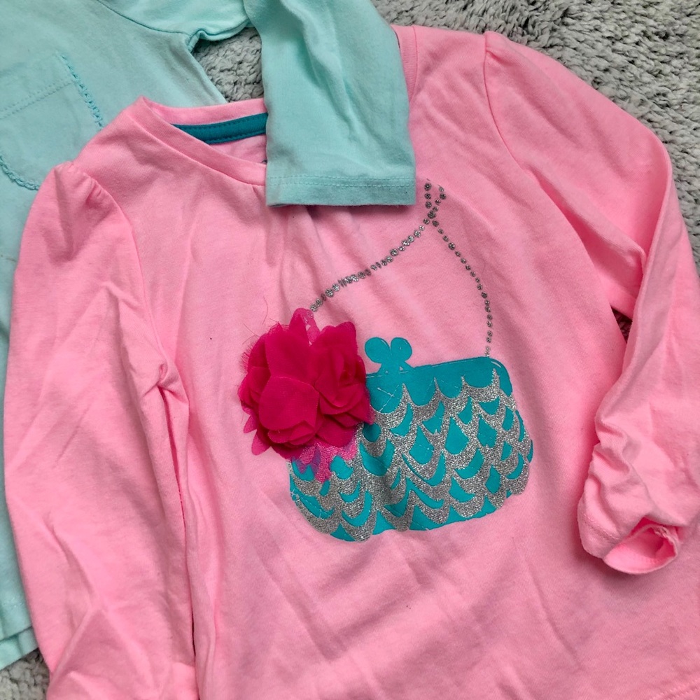 🔔2 shirt bundle Teal and Pink - Picture 2 of 4